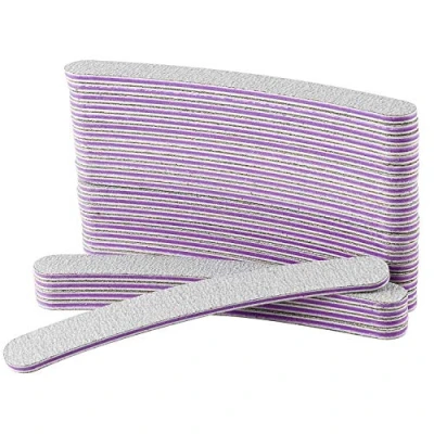 Afbeelding van AYITOO 50 Stuks Nagelvijlen 100 180,Nagels Vijlen Dubbelzijdige Voor Gelnagels Nagelvijl Natuurlijke Nagels Professioneel Pools Manicure Nail Art Materiaal Schuurpapier Boog