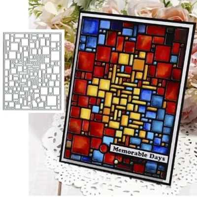 Afbeelding van Rooster Frame Metalen Die Cuts Voor Kaarten Maken, Kerst Vierkant Card Snijden Dies Cut Stencils DIY Scrapbooking Album Decoratieve Embossing Papier Craft