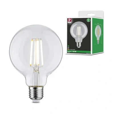 Afbeelding van Paulmann 29123 Eco Line filament 230 V LED globe G95 E27 840 lm 4 W 3000 K helder verlichtingsmiddel