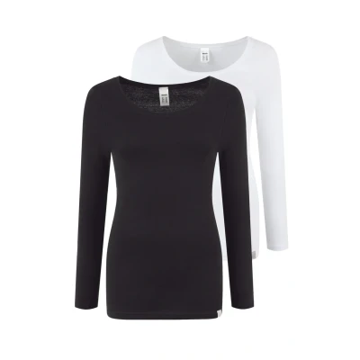 Afbeelding van Bench Longsleeve, Dames, Maat: 44/46, Black/white