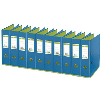 Afbeelding van OXFORD MyColour ordner, formaat A4, uit karton, rug van 8 cm, blauw groen 10 stuks