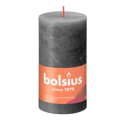 Afbeelding van Bolsius kaars rustiek Stormy Grey 130/68 mm