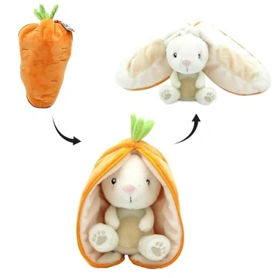 Afbeelding van Flipetz 2 in 1 Knuffel Gadget het Konijn / Wortel 14 x 9 26 cm Les Déglingos