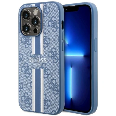 Afbeelding van Guess 4G Printed Stripe Back Case (MagSafe Compatible) Geschikt voor Apple iPhone 14 Pro (6.1&quot;) Blauw