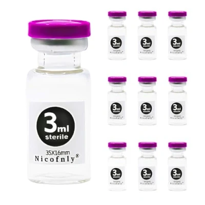 Afbeelding van Nicofnly 3 ml steriele ampullen lege fles met zelfherstellende injectiepoort en klapdeksel, steriel, 10 verpakkingen