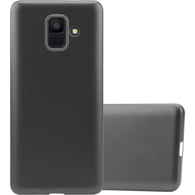 Afbeelding van Cadorabo Hoesje geschikt voor Samsung Galaxy A6 2018 in METALLIC GRIJS Beschermhoes gemaakt van flexibel TPU silicone Case Cover
