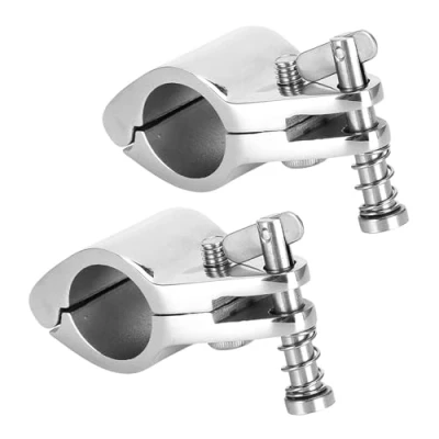 Afbeelding van EBTOOLS 2 stks Boot Scharnierende Bovenkaak Glijbaan 316 Roestvrij Staal Marine Hardware Fittingen Tip Stijl Bimini Top Scharnier Rail Mount(25mm)