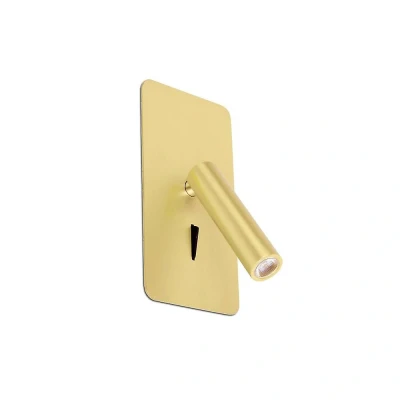Afbeelding van Faro Lighting Suau geïntegreerde LED leeslamp wandlamp goud, 3000K