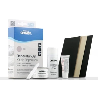 Afbeelding van CRAMER Pergamon 200 Reparatieset voor email, keramiek, acryl afschilfers op badkuipen, douchebakken en wastafels betrouwbaar repareren