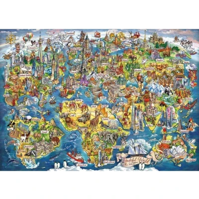 Afbeelding van Gibsons Wonderful World Puzzel voor kinderen, Maat: One Size, Multi coloured