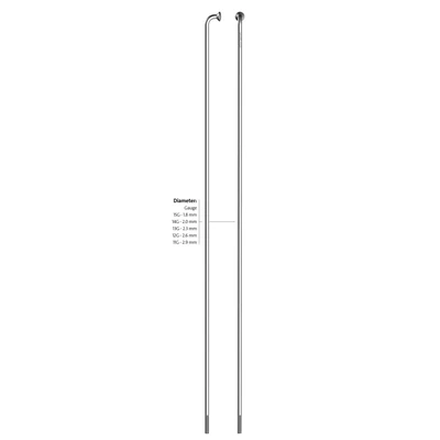 Afbeelding van Sapim Spaak 14 166 Leader RVS zonder nippel (100st)