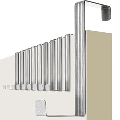 Afbeelding van 4smile Deurhaken 10 x kapstokhaken van roestvrij staal met vilten kussen en antislip kapstokhaak voor deur, aan beide zijden te gebruiken