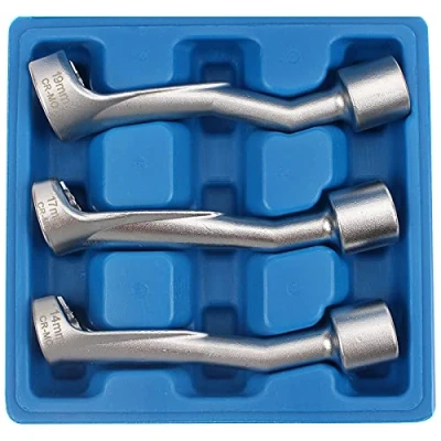 Afbeelding van CCLIFE 3pcs 1/2&quot; Lijnsleutel SW 14 17 19 mm Open Moersleutel voor Diesel Brandstof Line Injectie Tool