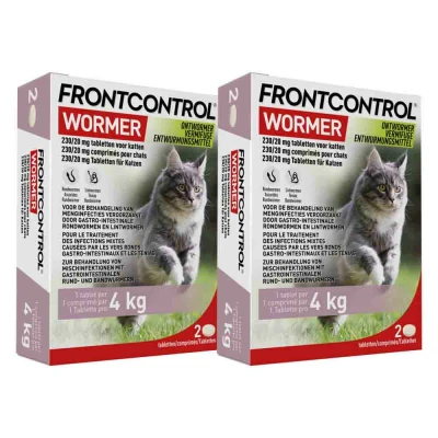 Afbeelding van 2x Frontcontrol Wormer Ontworming tabletten Kat 2