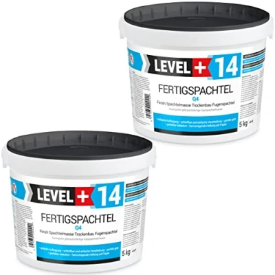 Afbeelding van Kant en klare plamuurmassa 5 kg + gladmakende spatel voegspatel zuiver wit RM14