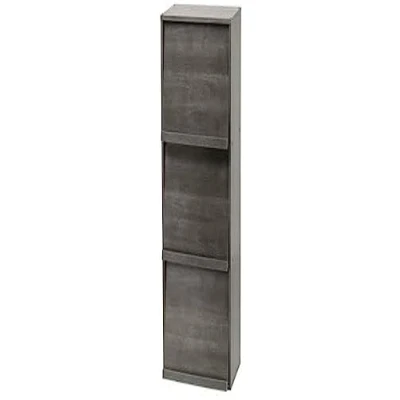 Afbeelding van Iris Ohyama, Opbergkast met 3 vouwdeuren / Houten kast Kantelbaar Opbergkast, In hoogte verstelbare plank 3,2 cm, Kantoor, Woonkamer Flap Rack CHR Grijs Eiken