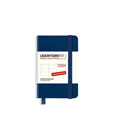 Afbeelding van LEUCHTTURM1917 367643 Weekkalender Mini (A7) 2024, marineblauw, Duits, 12 maanden