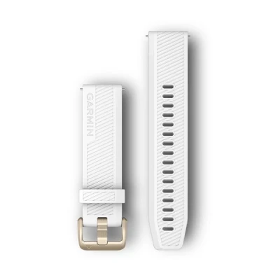 Afbeelding van Garmin Quick Release Siliconen Horlogebandje 22mm Wearablebandje met Snelwisselsluiting Wit