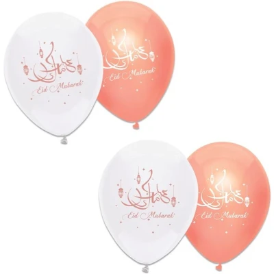 Afbeelding van Ballonnen Eid Mubarak Rose Goud 30cm 6 stuks