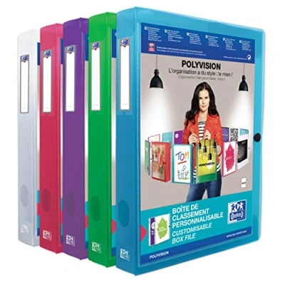 Afbeelding van 8x OXFORD Polyvision personaliseerbare elastobox, formaat A4, uit PP,