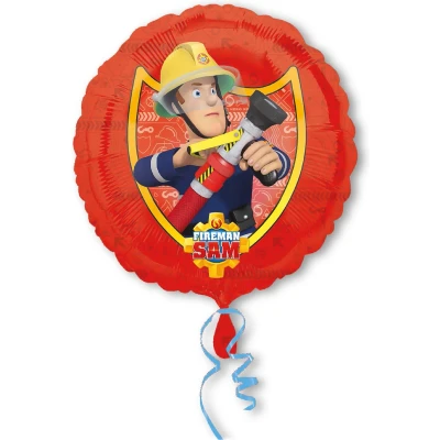 Afbeelding van Folie Ballon Sam de Brandweerman rood