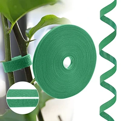 Afbeelding van URAQT Plantenbinders,20 m Groen Hersluitbare Plantenband Dubbelzijdige Steunbanden 10 mm Zelfklevend Klimhulpmiddel Multifunctionele Plantbinders Weerbestendig voor Planten
