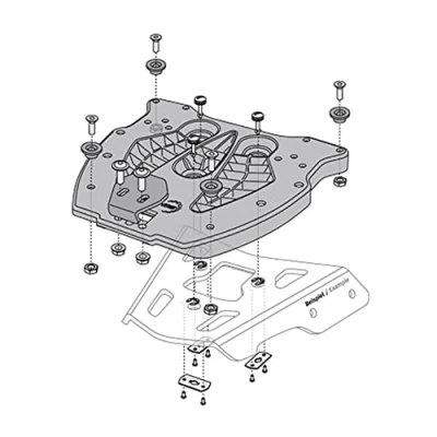 Afbeelding van SW Motech Adapterplaat Trax Topkoffer