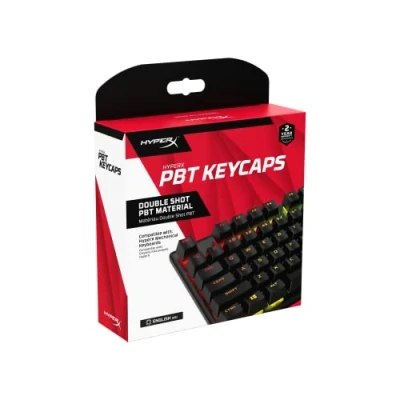 Afbeelding van HyperX PBT Keycaps Complete toetsenset, Double Shot materiaal, Engels (US) lay out, 104, Blac