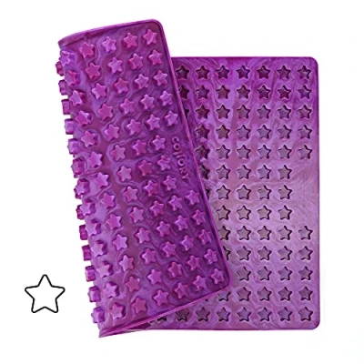 Afbeelding van Collory Bakmat hondenkoekjes voor MINI STERN (1,5 cm) lekkernijen, siliconen bakvorm, bonbonvorm, chocoladevorm, hittebestendig, voedselveilig en BPA vrij