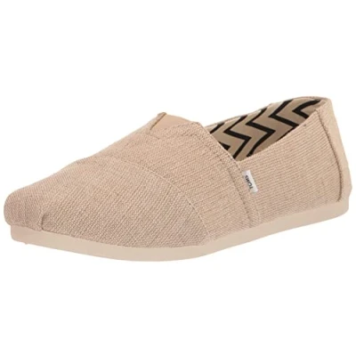Afbeelding van TOMS Alpargata heren Espadrille sleehaksandaal, Natuurlijk ongeverfd, 39 EU