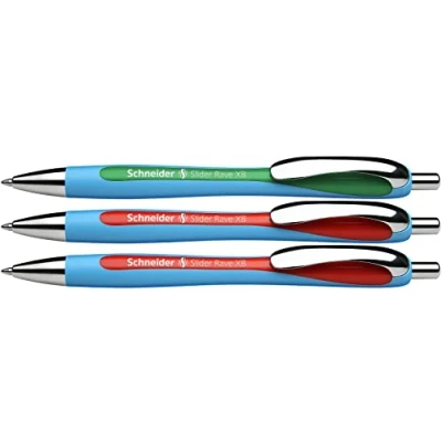 Afbeelding van Schneider 132597 Slider Rave XB leraar correctieset (3 delige set balpen, 2x rood, 1x groen, lijnbreedte XB)