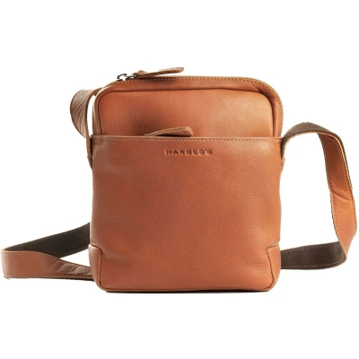 Afbeelding van HAROLD&#039;S Leren Schoudertas Campo Crossbag Cognac Lichtbruin