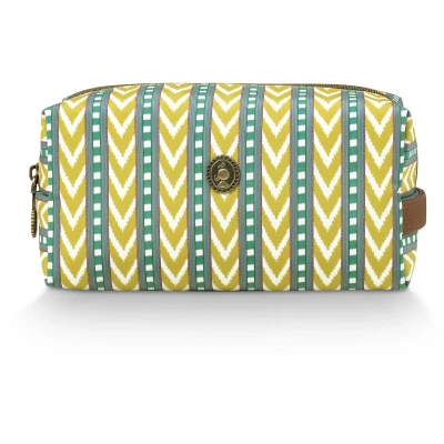 Afbeelding van Pip Studio Toilettas Coco Cosmetic Bag Medium Samba Stripe Lime