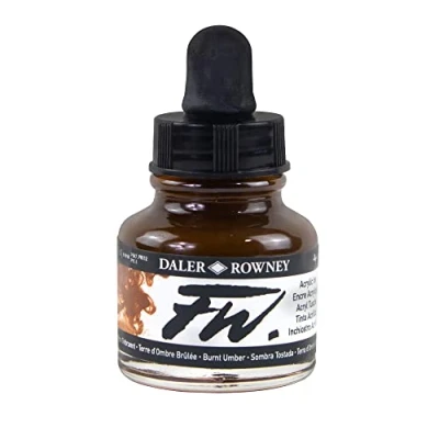 Afbeelding van Daler Rowney acryl verf FW acrylverf, 29,5 ml flessen, verschillende kleuren 29.5ml Burnt Umber
