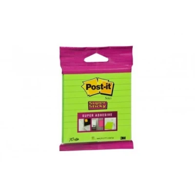 Afbeelding van Memoblok 3M Post it XL LL Super Sticky 101mmx101mm groen met lijn