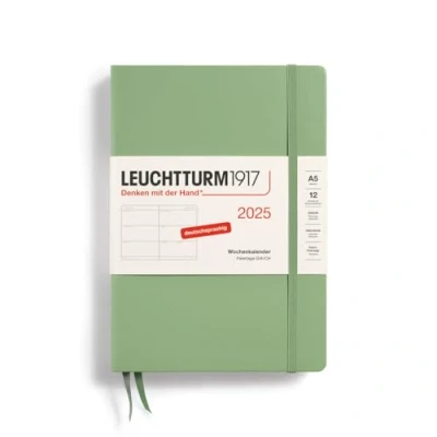 Afbeelding van LEUCHTTURM1917 370545 weekkalender medium (A5) 2025, salie, Duits