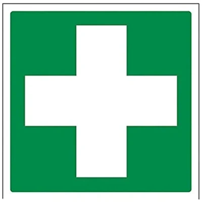 Afbeelding van VSafety 31028AT S &quot;First Aid Logo&quot; First Algemeen Teken, Zelfklevend, Vierkant, 200 mm x mm, Groen