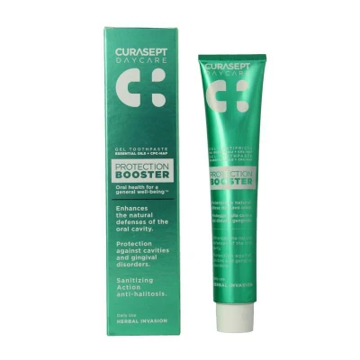 Afbeelding van Curasept Daycare Protection Booster Gel Toothpaste Herbal Invasion 75ML
