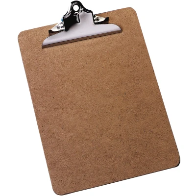 Afbeelding van Q connect Klemplaat, Hardboard Karton, Ft A4, Staand, Bruin Klemplaat