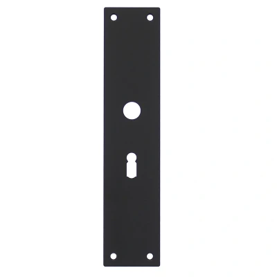 Afbeelding van Intersteel renovatieschild rechthoekig 250x55x2mm sleutelgat 56mm RVS/mat zwart