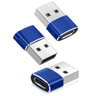 Afbeelding van Basesailor USB C Buchse auf Stecker Adapter 3Stück,Typ A Ladekabel für iPhone 16 15 14 13 Mini Pro Max,iPad 9 10 Air 4,Watch 7 8,S21,Samsung Galaxy S23 S22 Plus Ultra A54 M33