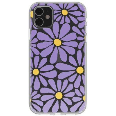 Afbeelding van imoshion hoesje Geschikt voor iPhone 11 Design Tropical Violet Flowers Connect