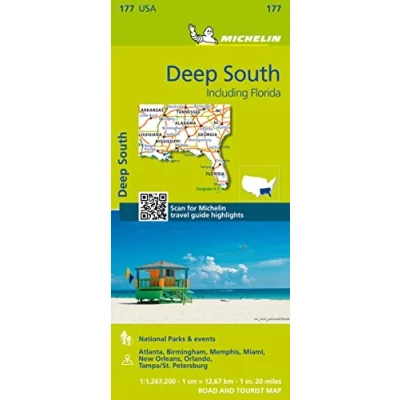 Afbeelding van DEEP SOUTH 11177 CARTE MICHELIN KAART: Straßen und Tourismuskarte 1:1.267.200
