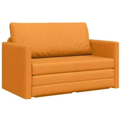 Afbeelding van vidaXL Vloer Sofa Bed 2 in 1 Donkergeel 124x71x78 cm Stof