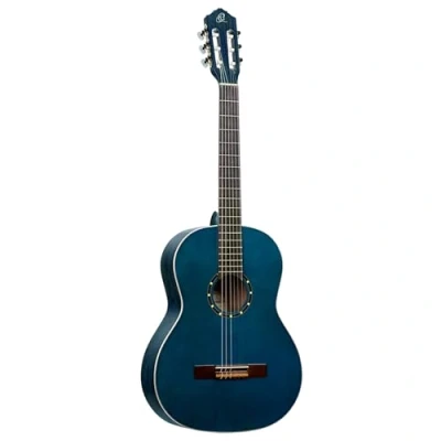Afbeelding van Ortega Family Series R121SNOC Full Size Guitar Ocean Blue klassieke gitaar met gigbag