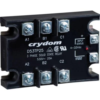 Afbeelding van Crydom Halfgeleiderrelais D53TP25D 25 A Schakelspanning (max.): 530 V/AC Schakelend bij overbelasting 1 stuk(s)