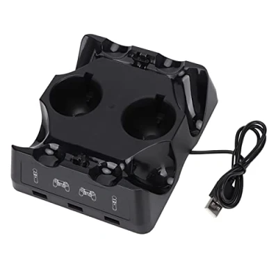Afbeelding van Multifunctionele oplader, laadstation controller Oplader voor PS4 Move PS4/ps4 Move/ps4 Vr Vier oplaaddocks