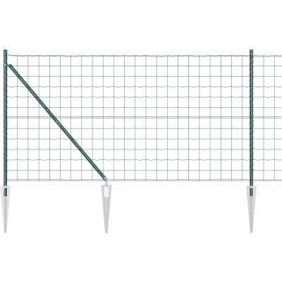 Afbeelding van vidaXL Euro Hek Set van 2 Groen Staal, Kunststof gecoat 25 x 1,2 m