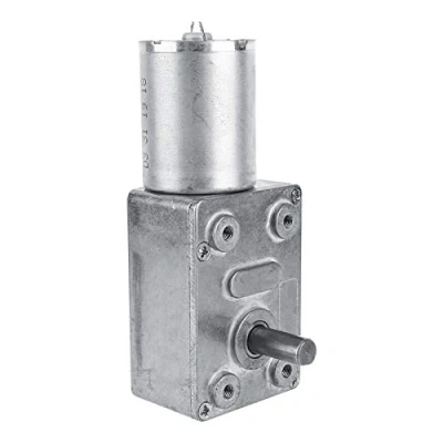Afbeelding van DC 12V 2 RPM Wormwielmotor Omkeerbare Vierkante Hoge Koppel Snelheidsreductiemotor