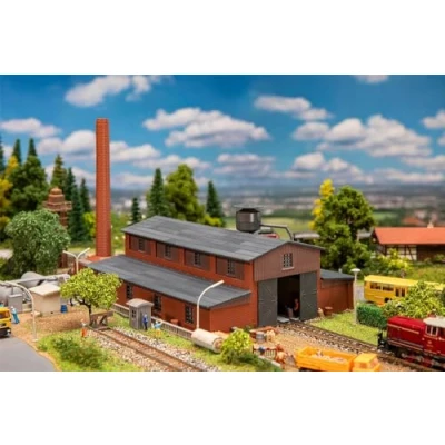Afbeelding van FALLER 231720 Fabriek met schoorsteen Spoor: N Gebouw voor modelspoorwegen Schaal: 1:160